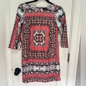 Pink 3/4 Sleeve Shift Dress The Limited XXS petite